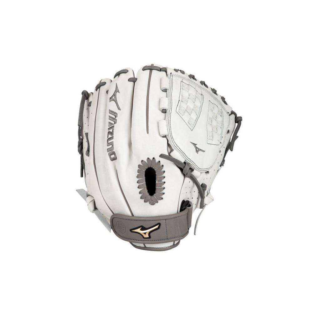 Mizuno Prime Elite Pitcher Fastpitch 12" Női Kesztyű Fehér/Szürke QIC194806